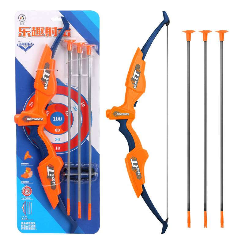 Scalable bow + paper target + 3 arrows